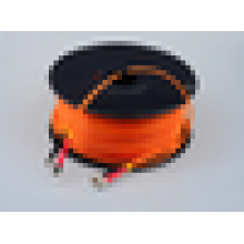 ST / UPC para ST / UPC cabo de remendo de fibra óptica blindado duplex 300m / rolo cabo de remendo óptico de cabo de remendo